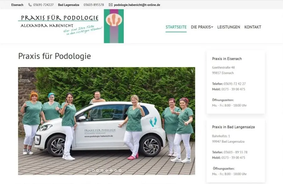 Website Podologie Praxis